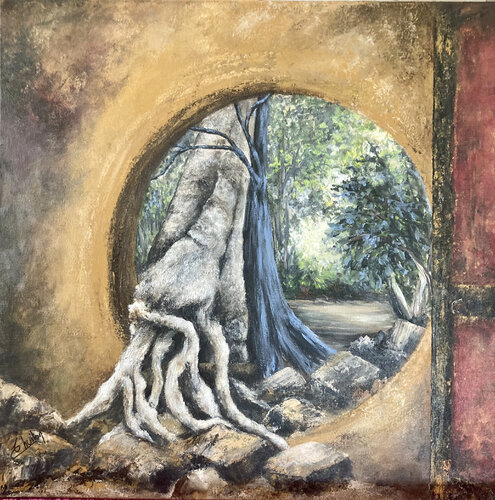 Souvenir du Cambodge van isabelle chuiton, Schilderij te koop op Singulart