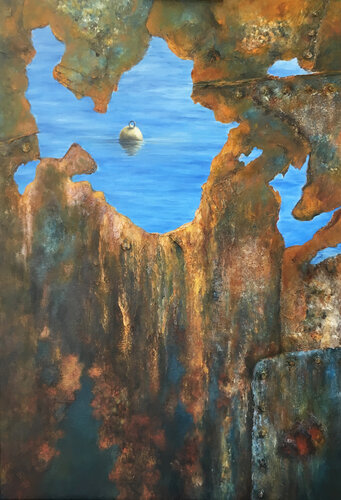 Au grès de marées par isabelle chuiton, Peinture en vente sur Singulart