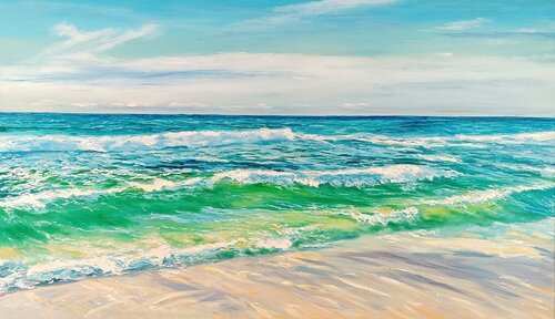 Beach of paradise von Mantas Naulickas, Malerei kaufen auf Singulart