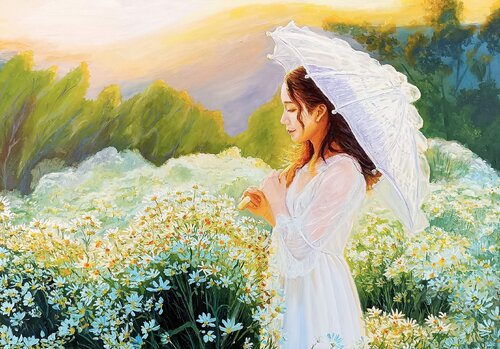 The heat of the fields by Mantas Naulickas, Painting for Sale on Singulart
