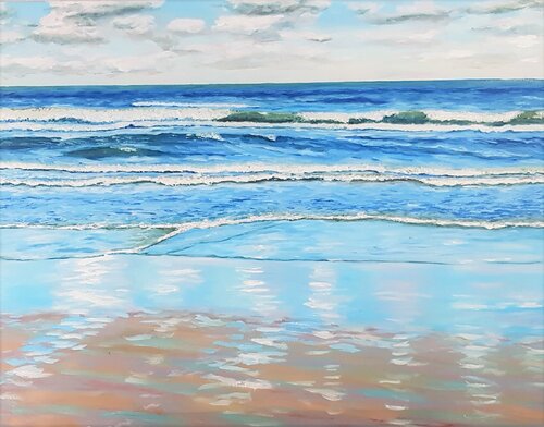 Calm sea de Mantas Naulickas, Pintura a la venta en Singulart
