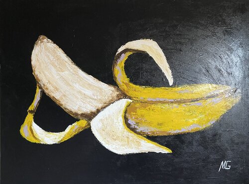 Relaxed banana von Mariana Gumeniuc, Malerei kaufen auf Singulart