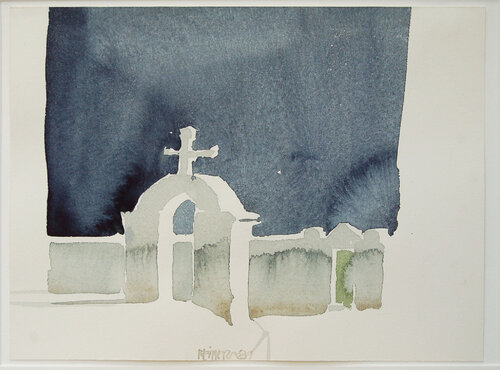 Glockenturm auf Santorin von jürgen reiners, Malerei kaufen auf Singulart