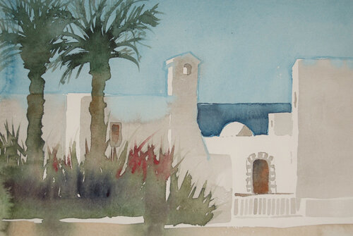 Haus auf Djerba von jürgen reiners, Malerei kaufen auf Singulart
