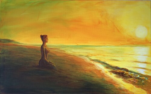 Stillness in sunset de Magnus Lindblom, Pintura a la venta en Singulart