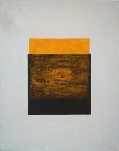 The Soul incarnating into the body #2 - abstract with squares de Magnus Lindblom, Pintura a la venta en Singulart