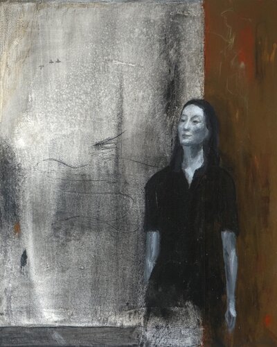 The Visionary - woman looking out on her imagined future von Magnus Lindblom, Malerei kaufen auf Singulart