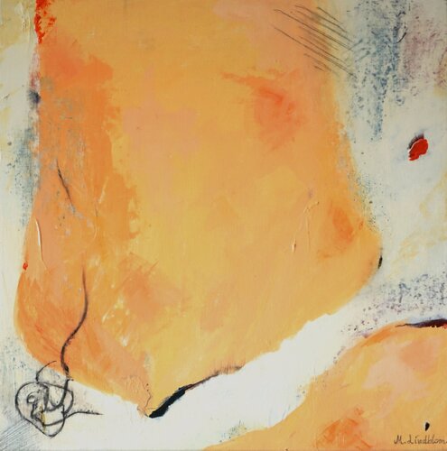 Peachy - colourful abstract imagination von Magnus Lindblom, Malerei kaufen auf Singulart