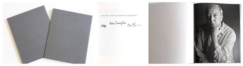 Jasper Johns, Merce Cunningham, John Cage, "Dancers on a Plane", Clothbound Artist's Book with slipcase, Signed in ink by John Cage, Merce Cunningham, and Jasper Johns on the half-title page, and numbered on the colophon page Jasper Johns