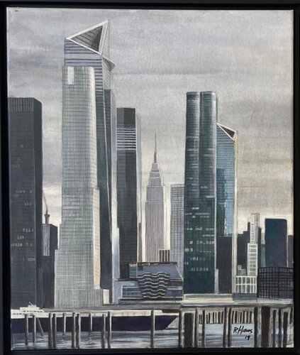 Richard Haas, Hudson Yards original painting by Richard Haas, Painting for Sale on Singulart