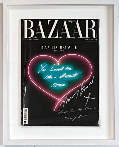 Tracey Emin, Hand Signed by Tracey Emin: Bazaar magazine homage to David Bowie, 2016 by Tracey Emin, Print for Sale on Singulart