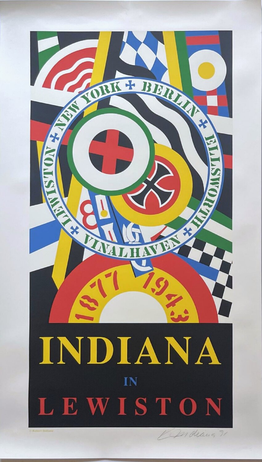 Robert Indiana in Lewiston (limited edition pencil signed silkscreen) Robert Indiana Stampa in vendita