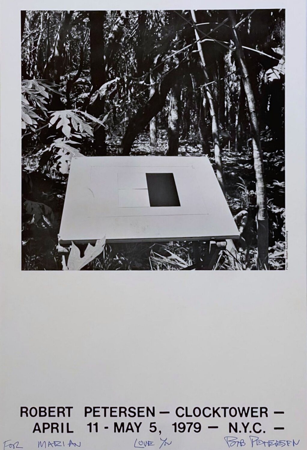 Robert Petersen, The Clocktower Exhibition (Hand signed and inscribed), 1979 Robert Petersen