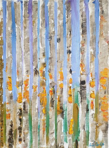"Troncos y texturas 2" di Luis Carlón López, Pittura in vendita su Singulart