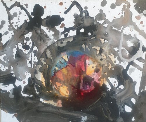 Homenaje a Pollock van Luis Carlón López, Schilderij te koop op Singulart