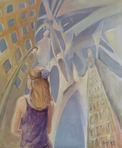 Alicia en la ciudad di Luis Carlón López, Pittura in vendita su Singulart