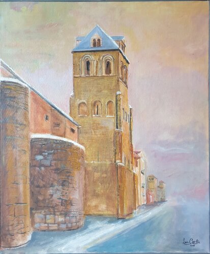 San Isidoro´'s Tower in León (Spain) by Luis Carlón López, Painting for Sale on Singulart