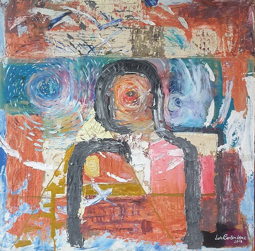 Textured Man by Luis Carlón López, Painting for Sale on Singulart