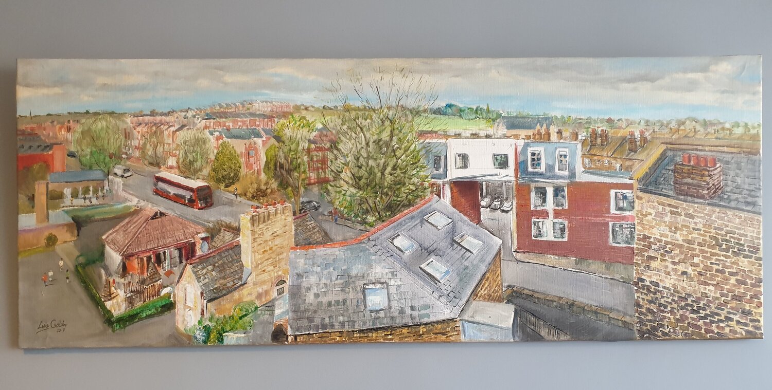 London Street Luis Carlón López Originalgemälde zu verkaufen