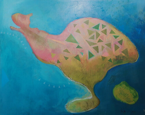 Santorini van Agnieszka Kamińska, Schilderij te koop op Singulart
