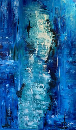 Mi interior azul by Gabriel Lass, 油畫 for Sale on Singulart