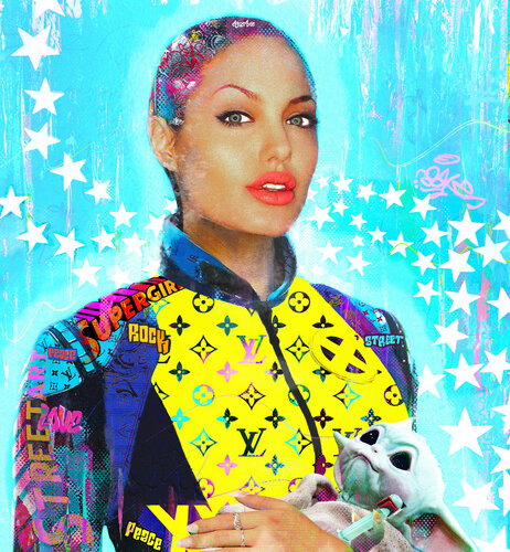 ANGELINA JOLIE X GROGU di Mr Pablo Costa, Digitale in vendita su Singulart