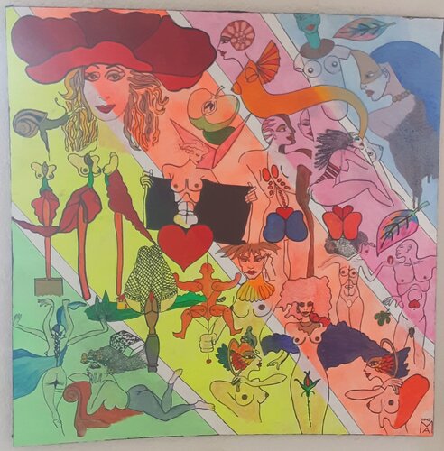 Der Stadt der Frauen. van Angelo Marzullo, Schilderij te koop op Singulart