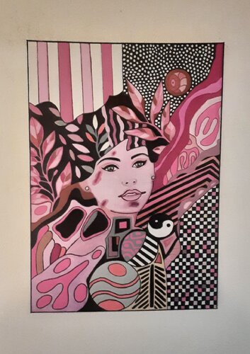 Frau in pink. par Angelo Marzullo, Peinture en vente sur Singulart