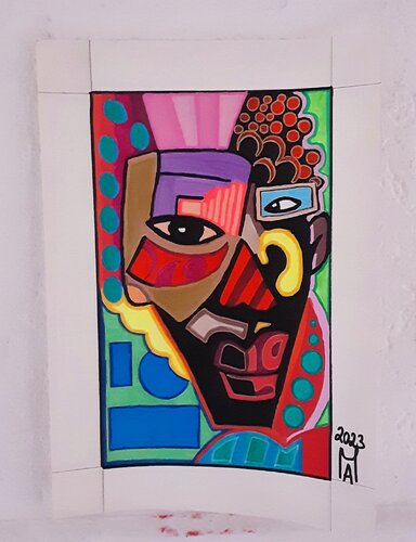 Masken  aus Afrika  Nr.1 von Angelo Marzullo, Malerei kaufen auf Singulart