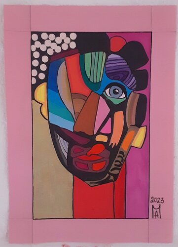 Masken  aus Afrika  Nr.2 di Angelo Marzullo, Pittura in vendita su Singulart