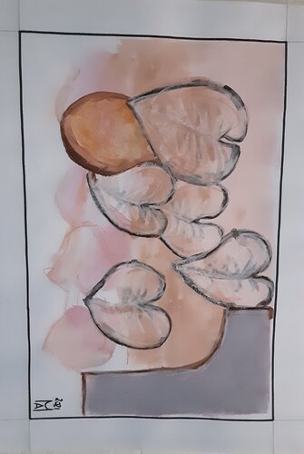 Zarte aprico Pflanze by Angelo Marzullo, 회화 for Sale on Singulart