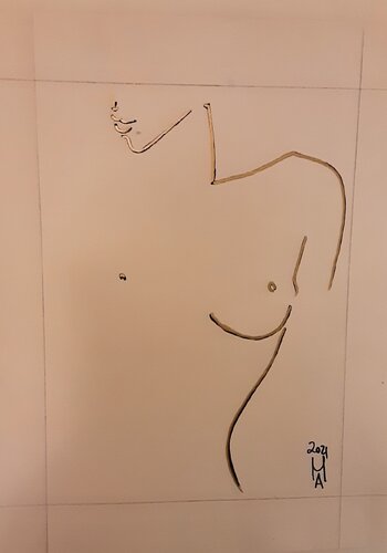 Weibliche  Torso. by Angelo Marzullo, 회화 for Sale on Singulart