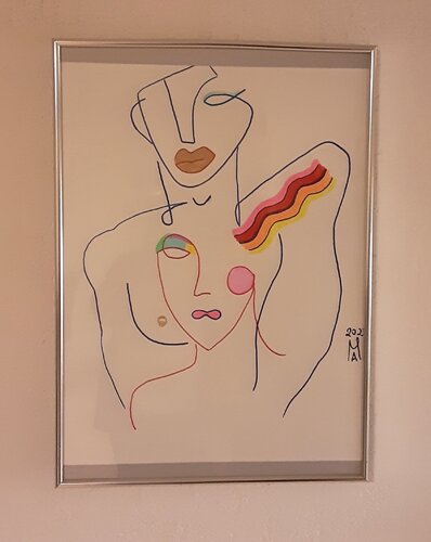 La coppia  piu bella del mondo. von Angelo Marzullo, Malerei kaufen auf Singulart