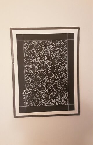 Schwarz  und Weiß  und viel Liebe. di Angelo Marzullo, Pittura in vendita su Singulart