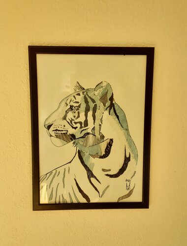 Sibirischen Tiger  Nr.2 von Angelo Marzullo, Malerei kaufen auf Singulart