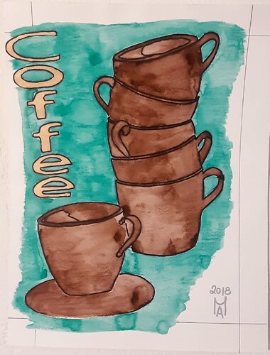 Coffee time. di Angelo Marzullo, Pittura in vendita su Singulart