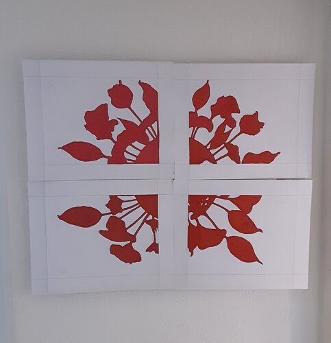 Il centro  Dell attenzione. ( dieses Bild besteht  aus 4 gleichen Teile,  eine Empfehlung  von mir 4 bilder Rahmen  in schwarz  oder eine passende Farbe zu ihre Einrichtung,  und getrennt aufgehängt. van Angelo Marzullo, Schilderij te koop op Singulart