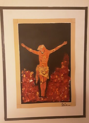 Il crocifisso. di Angelo Marzullo, Pittura in vendita su Singulart