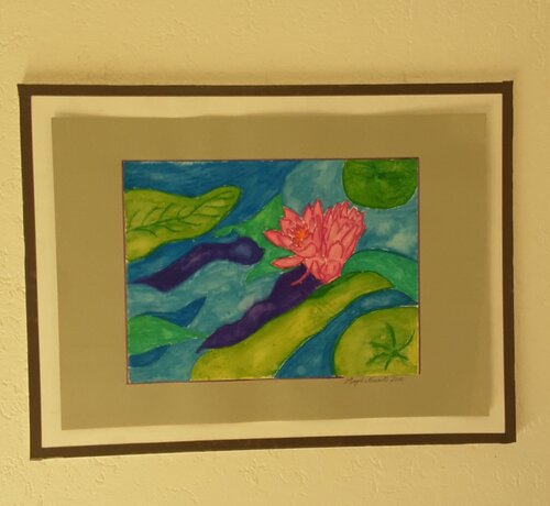 Seerosen  Teich. di Angelo Marzullo, Pittura in vendita su Singulart