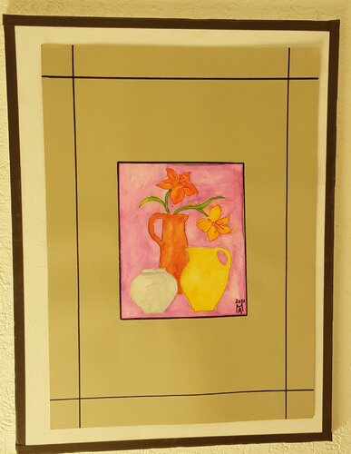 Vase mit Lilie. van Angelo Marzullo, Schilderij te koop op Singulart