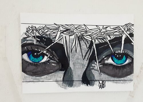 Der Schmerz in die Augen. di Angelo Marzullo, Pittura in vendita su Singulart