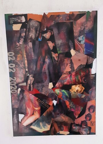 Collage  Tattuato  Nr 1 von Angelo Marzullo, Werk auf Papier kaufen auf Singulart