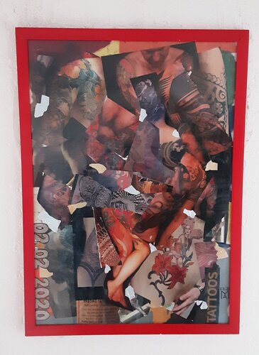 Collage  Tattuato  Nr 2 par Angelo Marzullo, Œuvre sur papier en vente sur Singulart