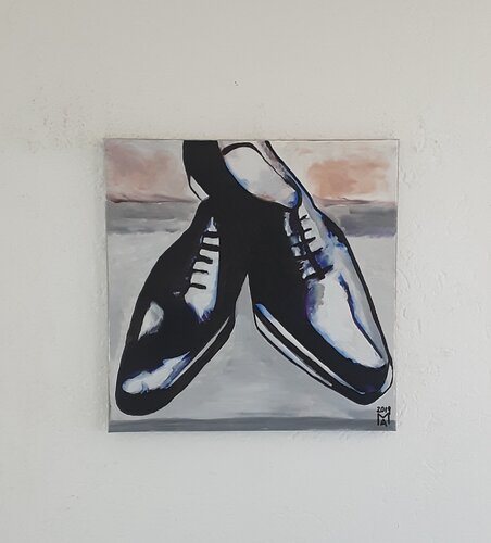 Die glänzende Hochzeit  schuhe di Angelo Marzullo, Pittura in vendita su Singulart