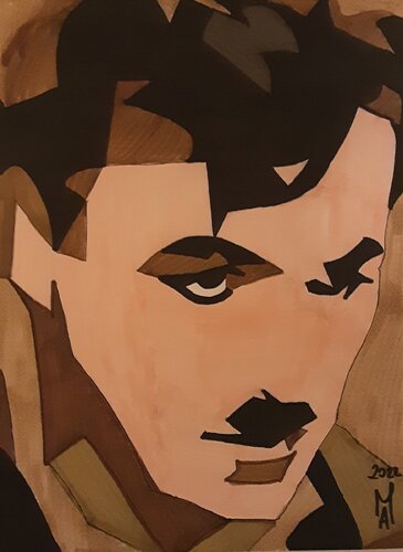 Il Grande Nr.3 Charlie Chaplin van Angelo Marzullo, Schilderij te koop op Singulart
