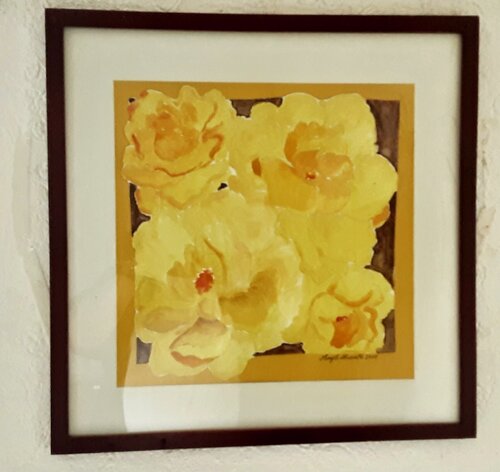 Mazzo di Rose  gialle. van Angelo Marzullo, Schilderij te koop op Singulart