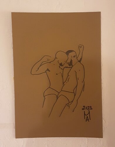 Stärke messen. van Angelo Marzullo, Tekening te koop op Singulart