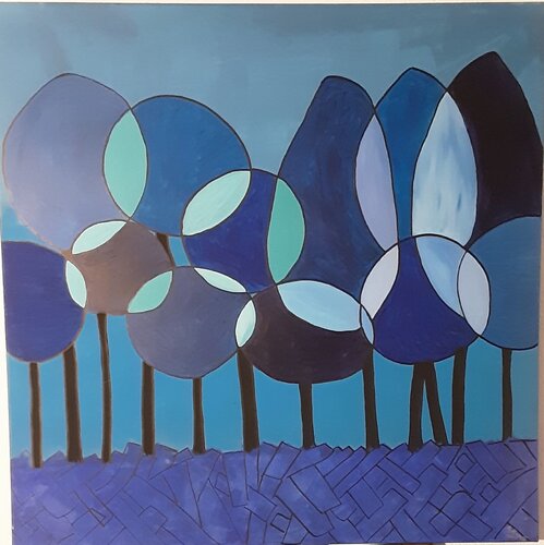 Der blauer  wald von Angelo Marzullo, Malerei kaufen auf Singulart