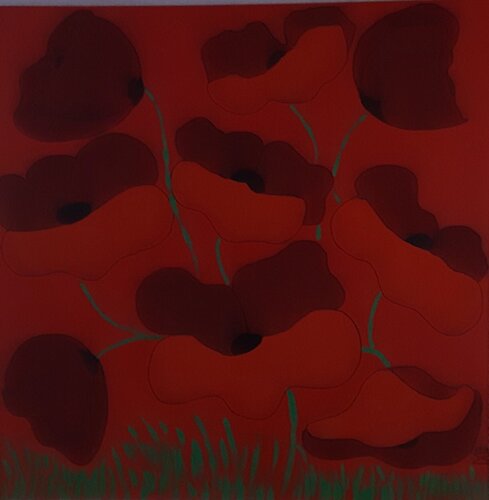 Mohn in rot von Angelo Marzullo, Malerei kaufen auf Singulart