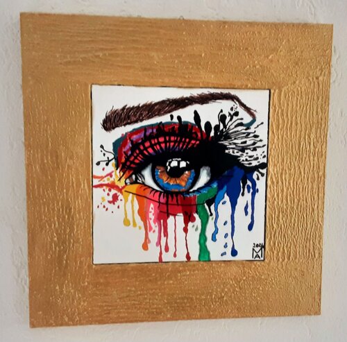 Künstler Augen ,Blick in die Seele. von Angelo Marzullo, Malerei kaufen auf Singulart